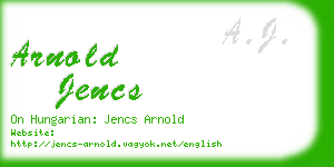 arnold jencs business card